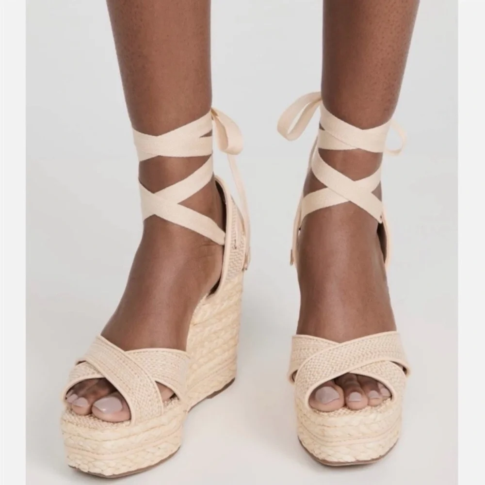 New Sam Edelman Vaughn Ankle Tie Espadrille Size 10M